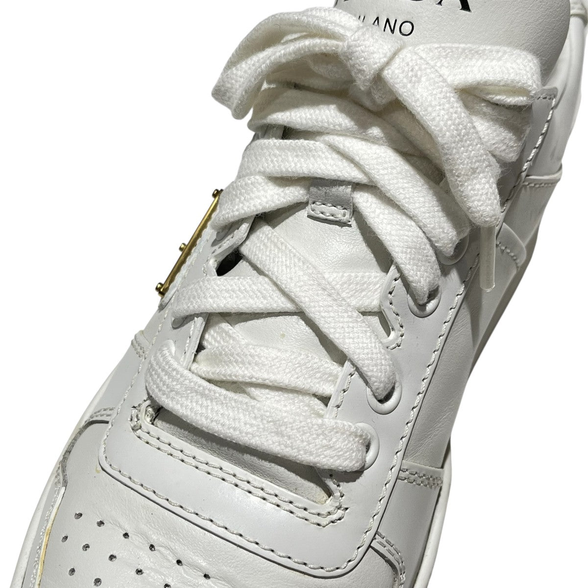 PRADA 1E792M DOWNTOWNトライアングルプレート プラットフォームスニーカー 古着・中古-6枚目のアイテム画像
