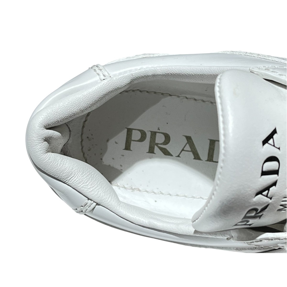 PRADA 1E792M DOWNTOWNトライアングルプレート プラットフォームスニーカー 古着・中古-9枚目のアイテム画像