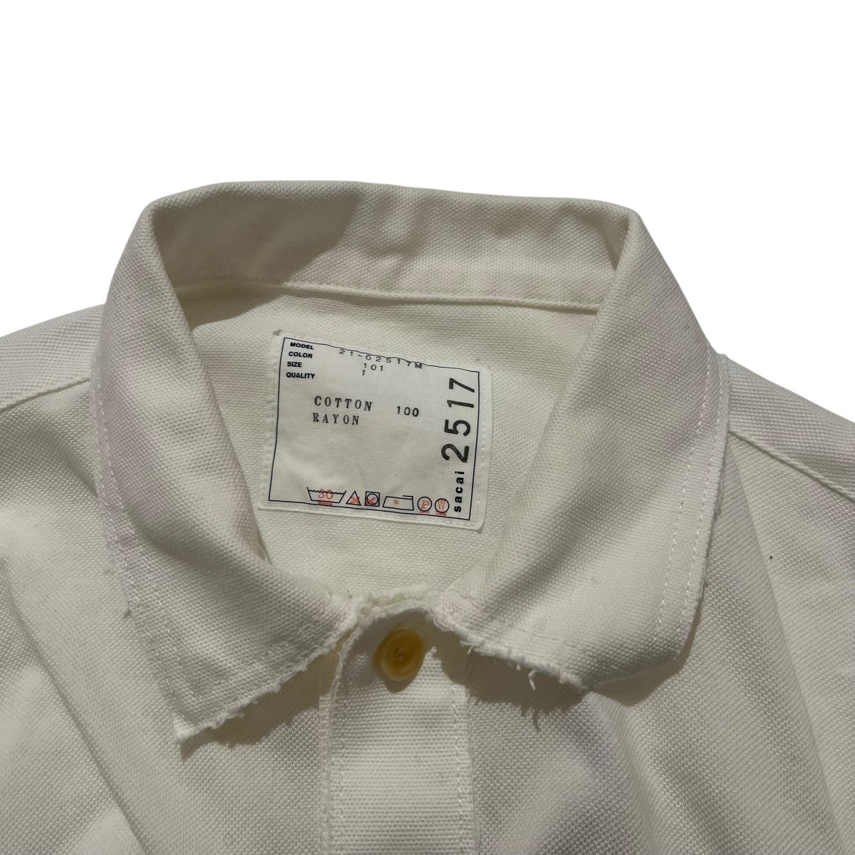 sacai 半袖ポロシャツ21-02517M Cotton Jersey Polo Shirt 古着・中古-4枚目のアイテム画像