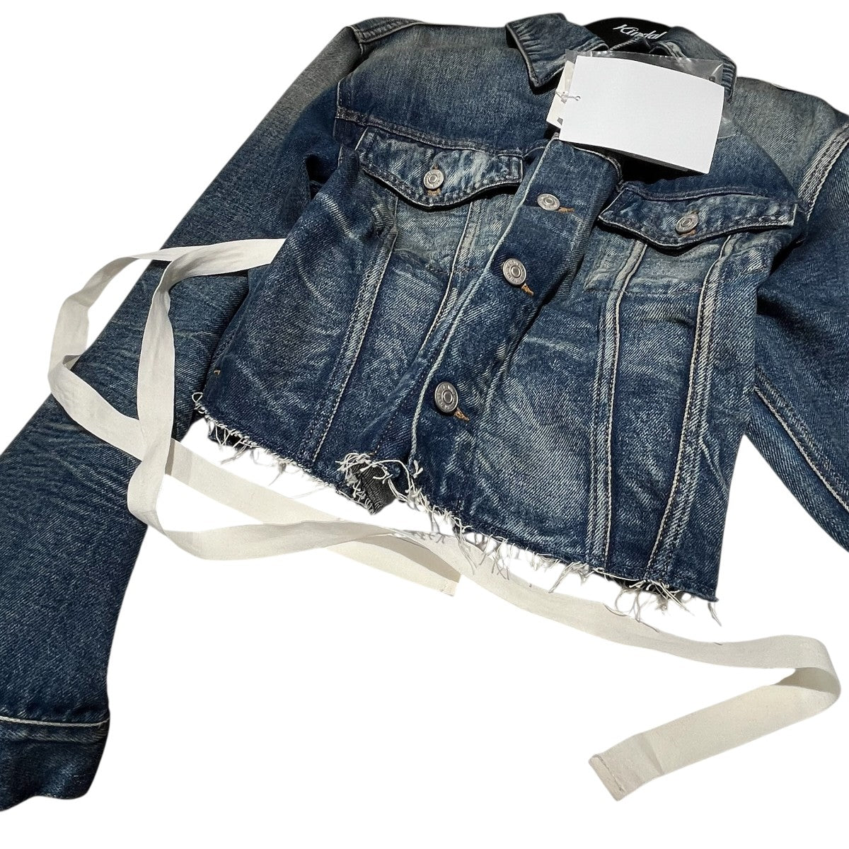 MM6 Maison Margiela 25AWクロップド丈 カットオフデニムジャケットS52AM0340 古着・中古-6枚目のアイテム画像