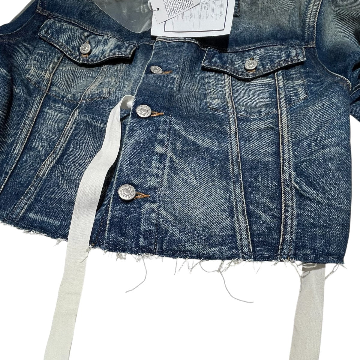 MM6 Maison Margiela 25AWクロップド丈 カットオフデニムジャケットS52AM0340 古着・中古-7枚目のアイテム画像