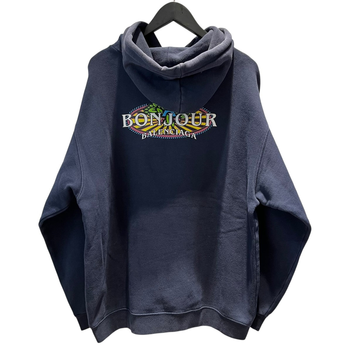 BALENCIAGA ロゴプリントフード付きパーカー600583 古着・中古-2枚目のアイテム画像