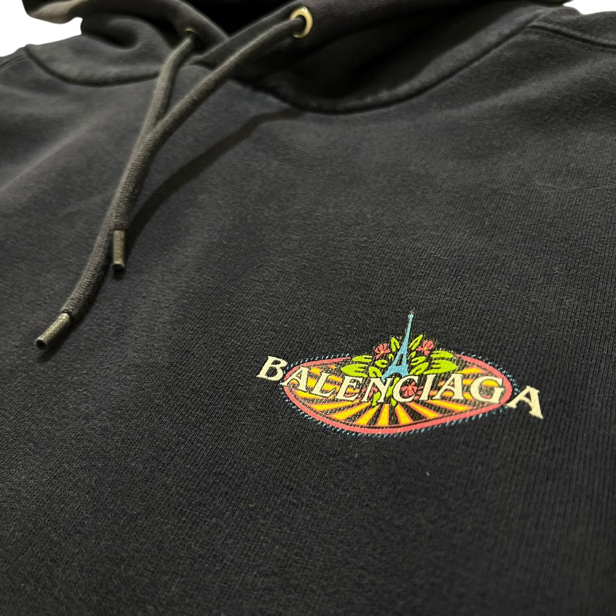 BALENCIAGA ロゴプリントフード付きパーカー600583 古着・中古-3枚目のアイテム画像