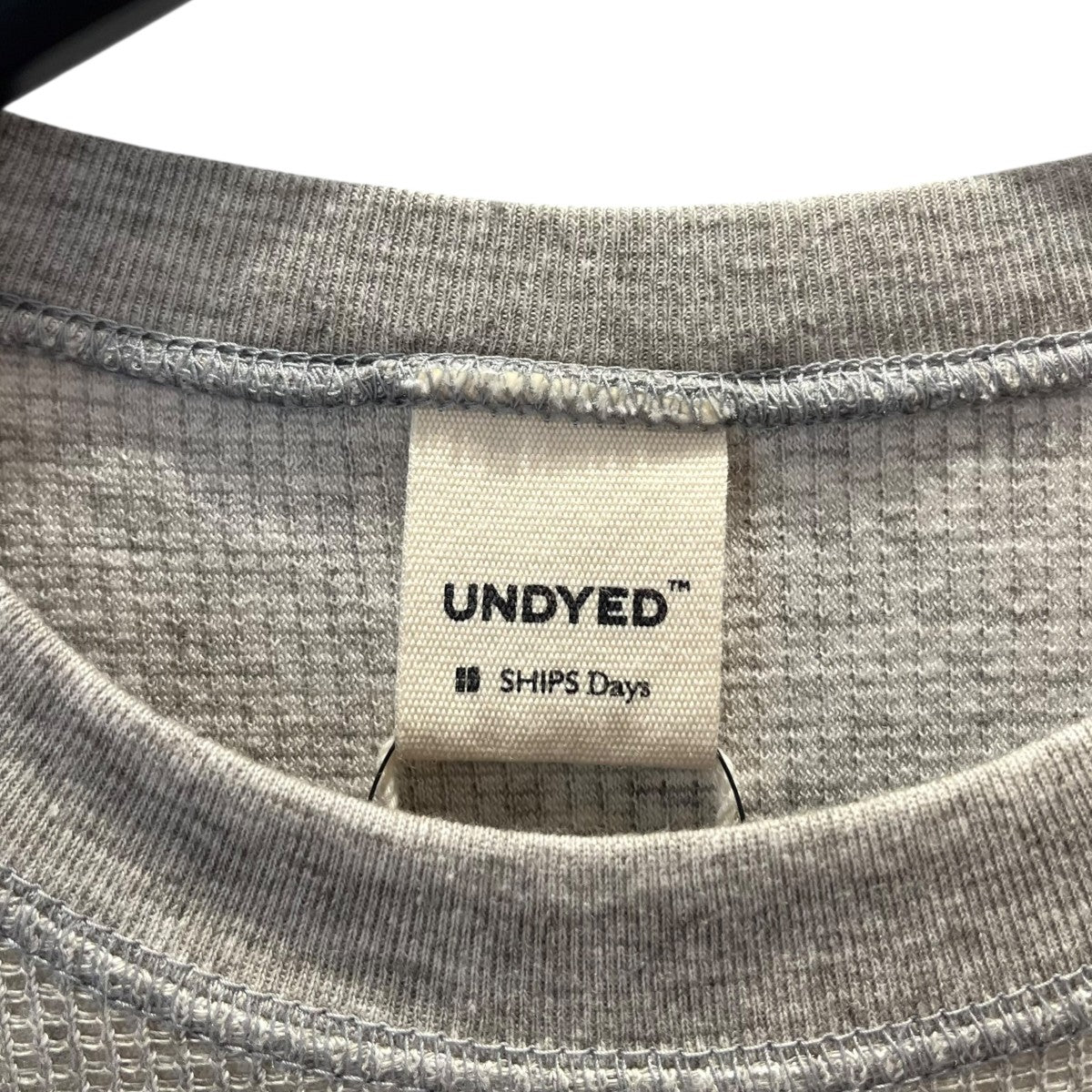 UNDYED×SHIPS DAYS ワッフルリブクルーサーマルカットソー162-05-0045 古着・中古-3枚目のアイテム画像