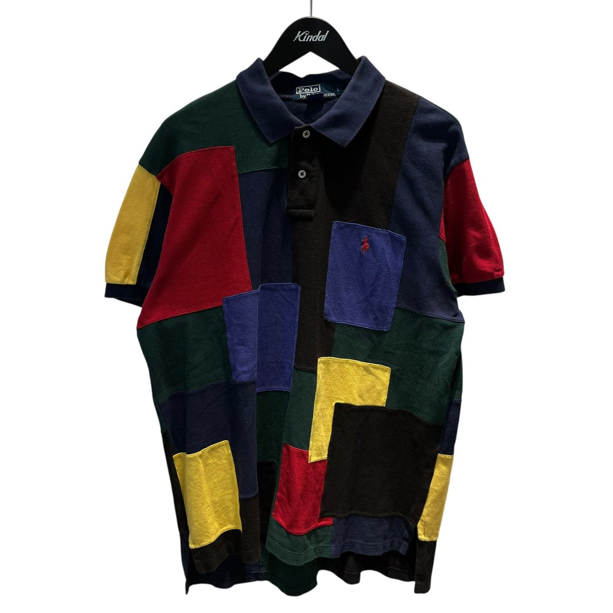 POLO RALPH LAUREN パッチワークポロシャツ 古着・中古-1枚目のアイテム画像
