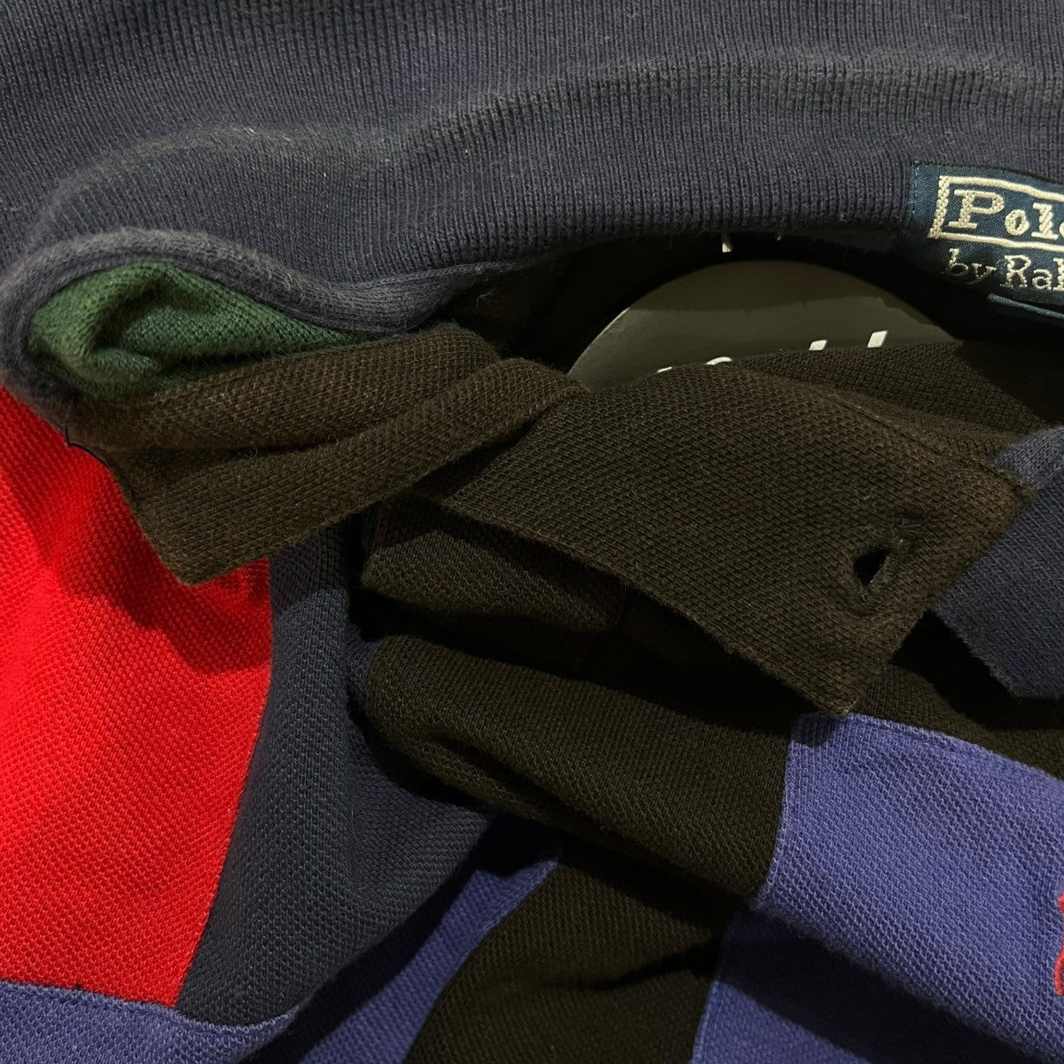 POLO RALPH LAUREN パッチワークポロシャツ 古着・中古-4枚目のアイテム画像