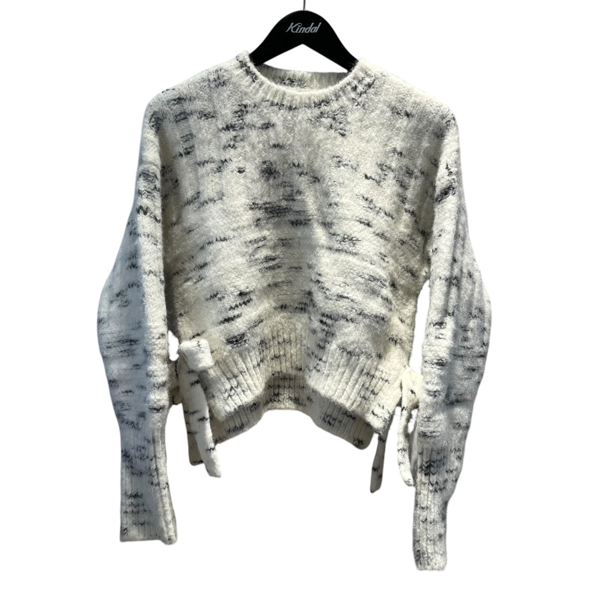 25AWSpeckled side ribbon knitサイドリボン長袖ニットSHT-25FW-TR07