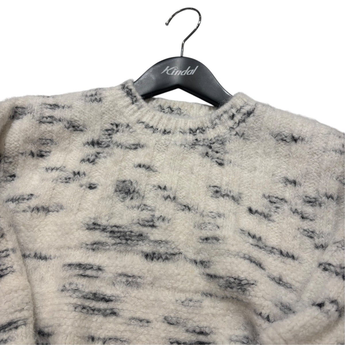 25AWSpeckled side ribbon knitサイドリボン長袖ニットSHT-25FW-TR07
