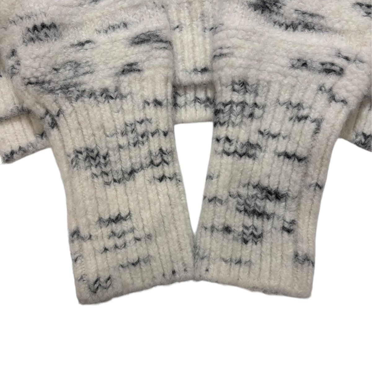 25AWSpeckled side ribbon knitサイドリボン長袖ニットSHT-25FW-TR07