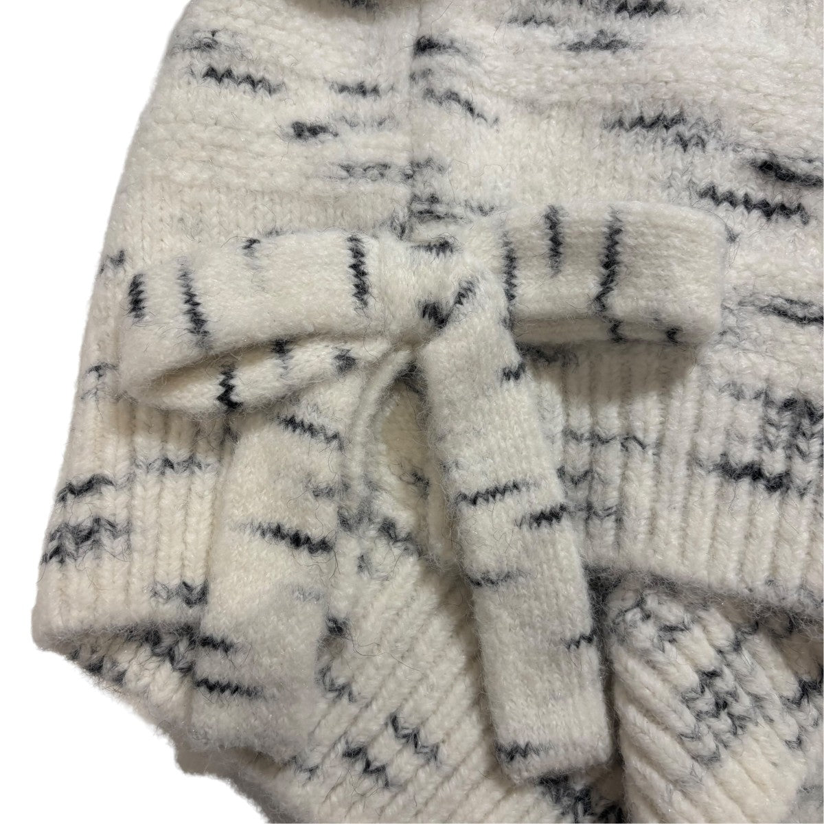 25AWSpeckled side ribbon knitサイドリボン長袖ニットSHT-25FW-TR07