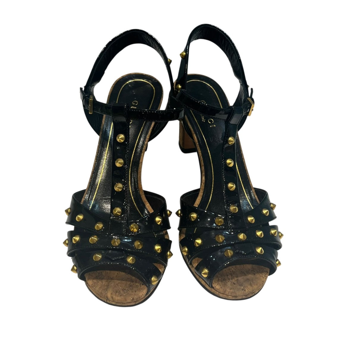 GUCCI スタッズスタッズ付きTストラップコルクサンダル 古着・中古-3枚目のアイテム画像
