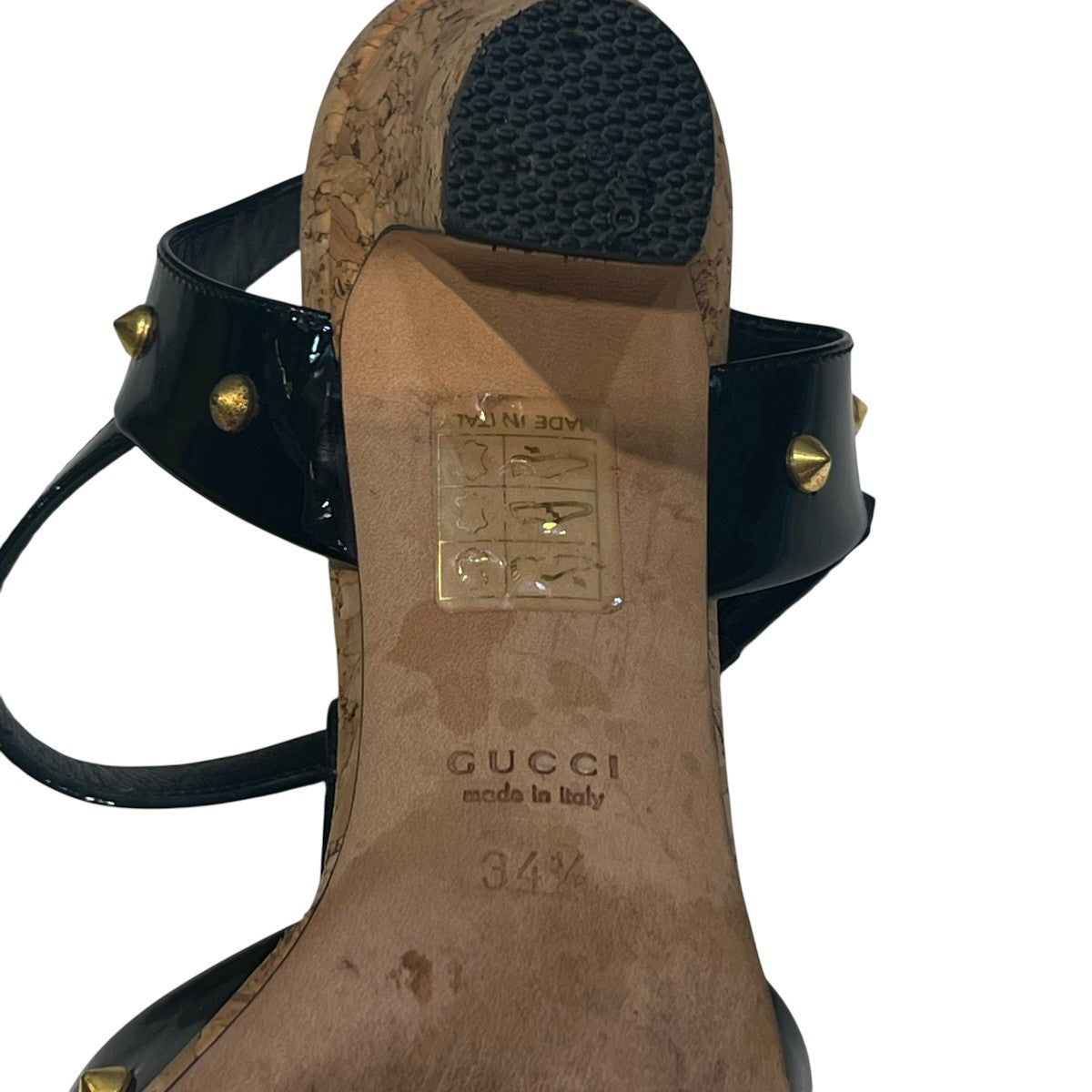 GUCCI スタッズスタッズ付きTストラップコルクサンダル 古着・中古-8枚目のアイテム画像