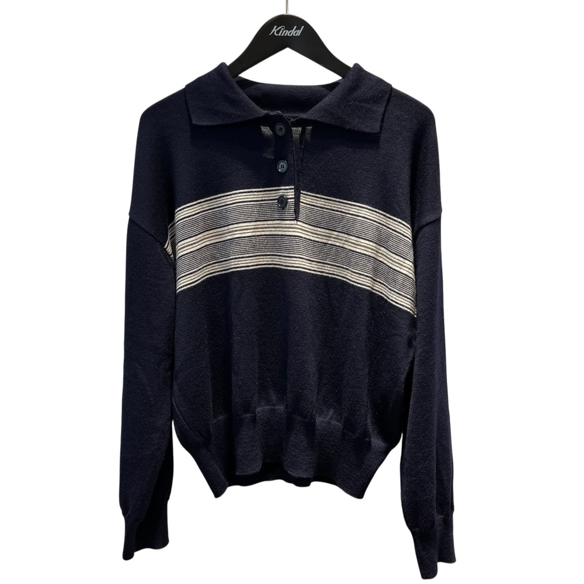 ニットポロシャツLW251KN05 MULTI STRIPE PIQUE KNIT TOP