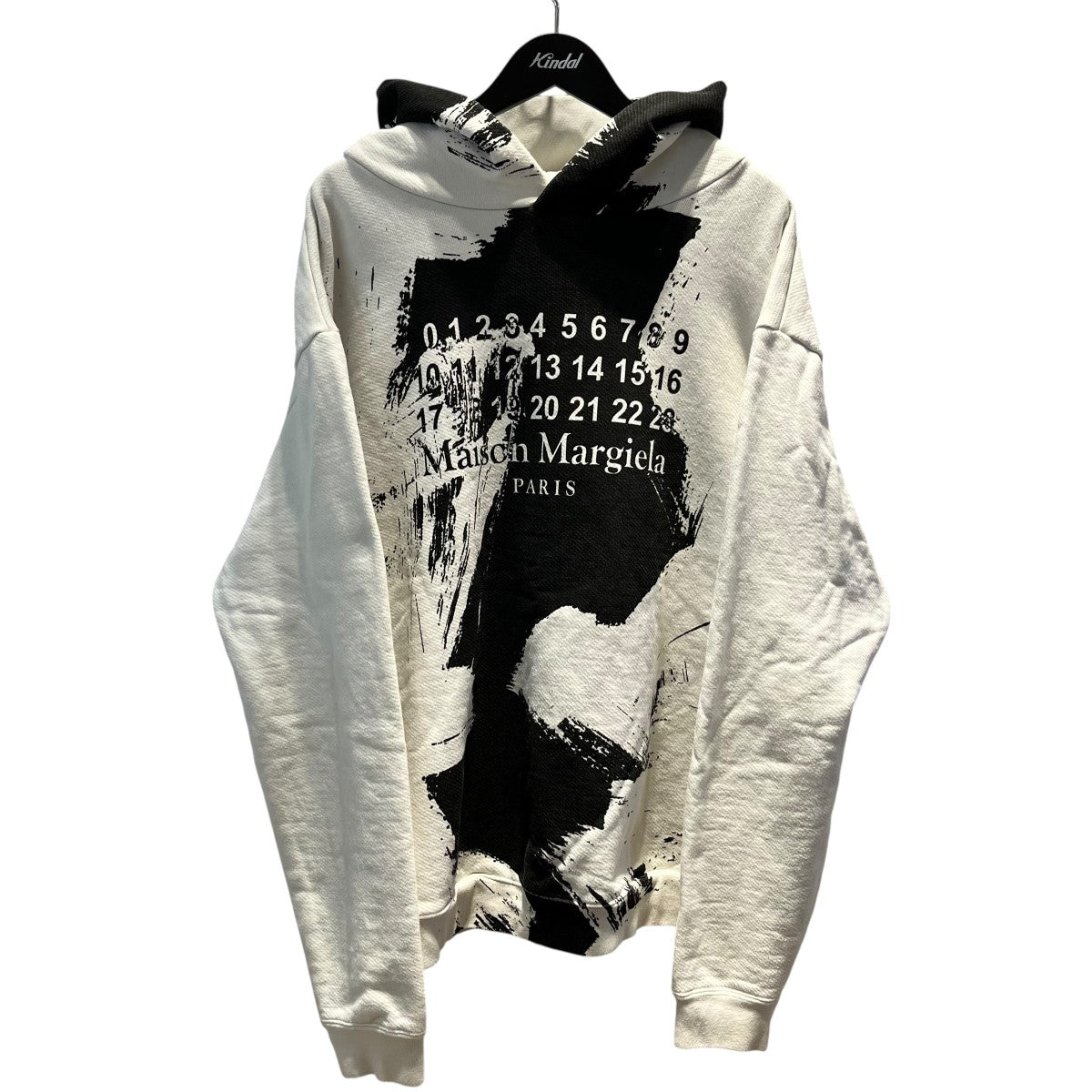 Maison Margiela DIAGONAL PAINT EFFECT HOODIEフード付きパーカーS50GU0151 古着・中古-1枚目のアイテム画像
