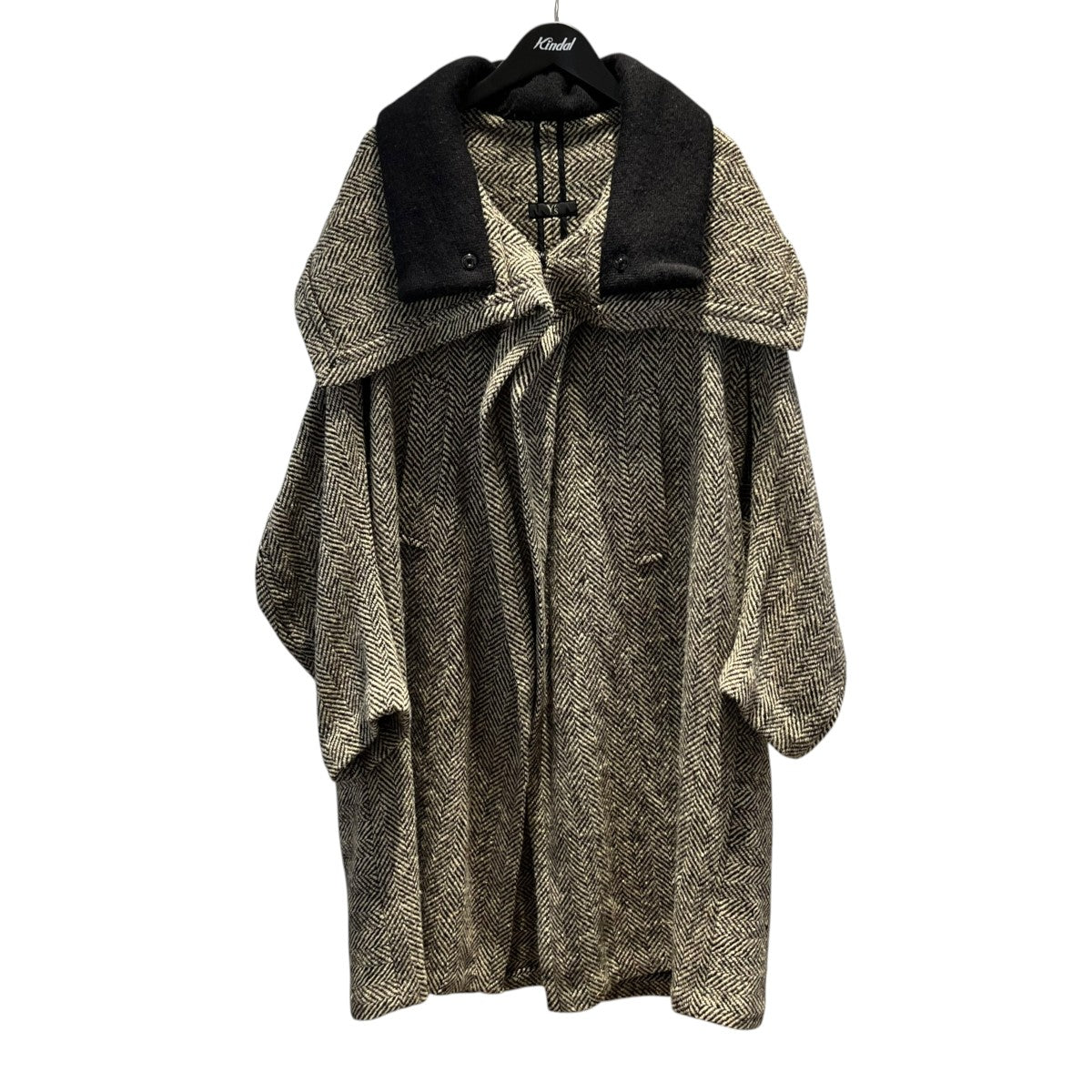 Y’s ヘリンボーンHERRINGBONE CAPE COATYV-C07-111 古着・中古-1枚目のアイテム画像
