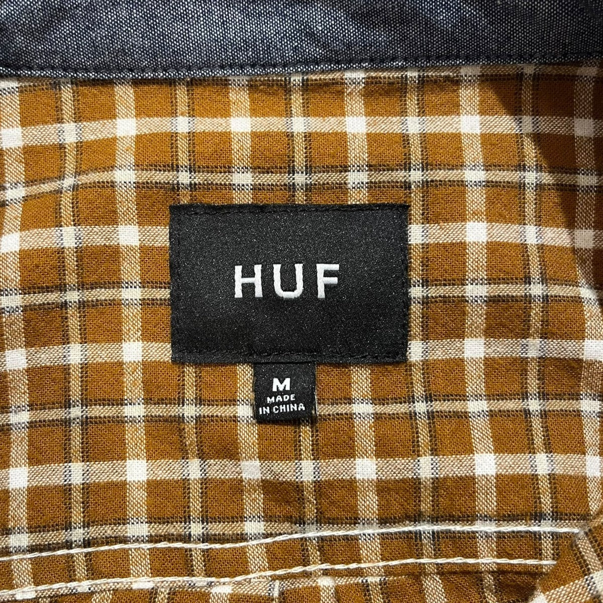 HUF チェックシャツ 古着・中古-4枚目のアイテム画像