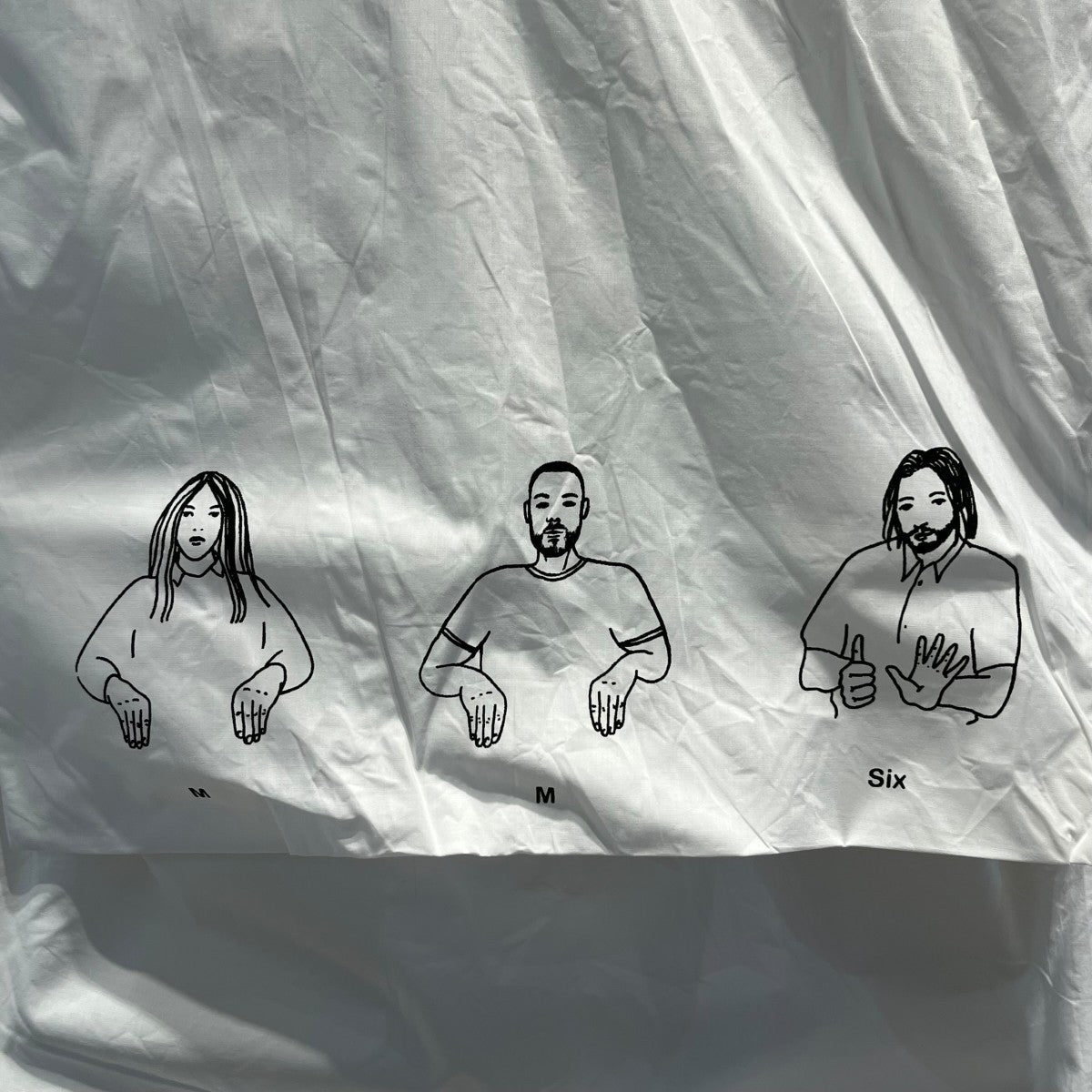 MM6 Maison Margiela 手話モチーフプリントシャツS52DL0156 S47294 古着・中古-3枚目のアイテム画像