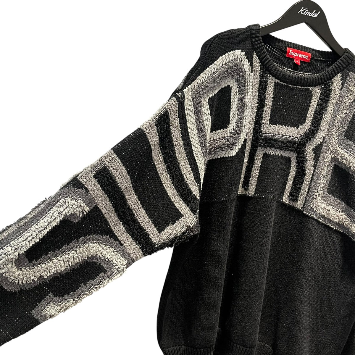 Supreme ロゴニットセーター ブラック シュプリーム ニット セーター Supreme(シュプリーム) ロゴデザインChenille Logo Sweater ニット
