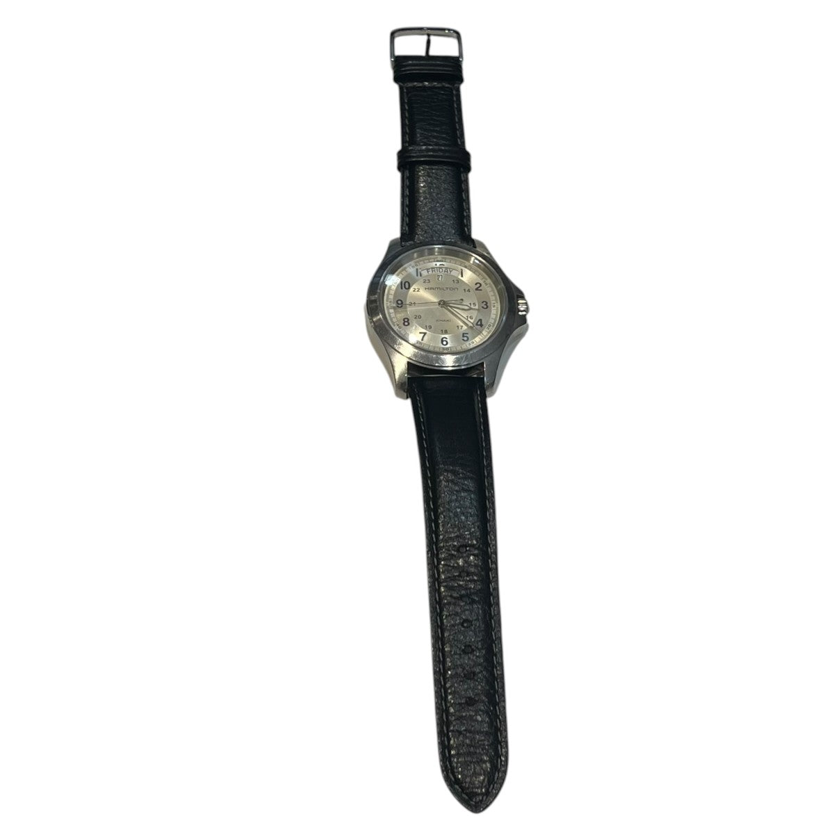 HAMILTON ハミルトン アイボリー ブラックレザーベルト 腕時計H644510 古着・中古-2枚目のアイテム画像