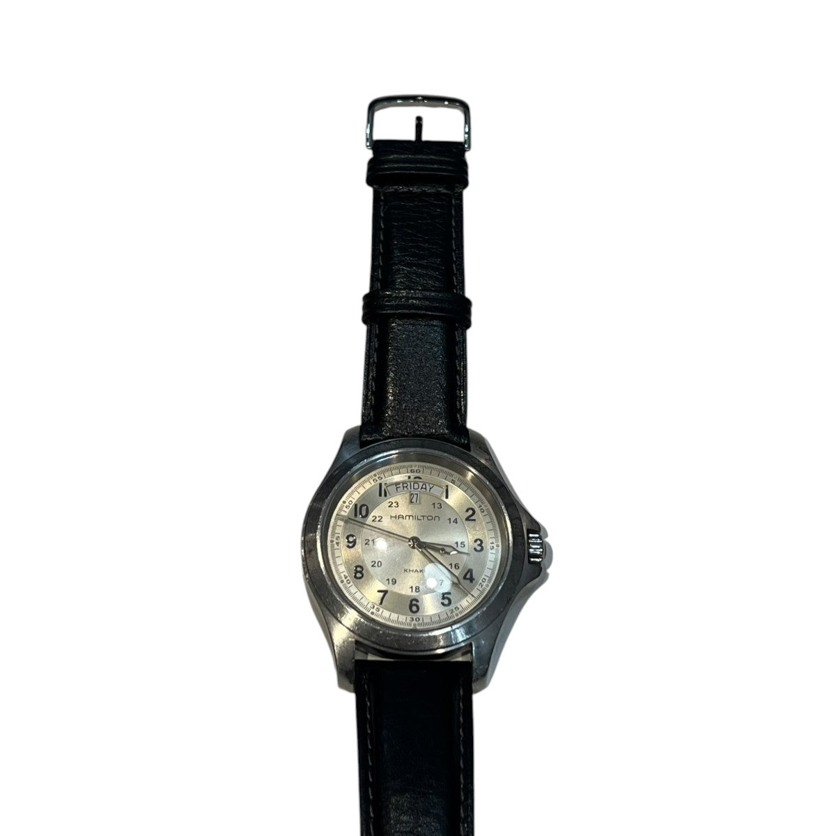 HAMILTON ハミルトン アイボリー ブラックレザーベルト 腕時計H644510 古着・中古-3枚目のアイテム画像