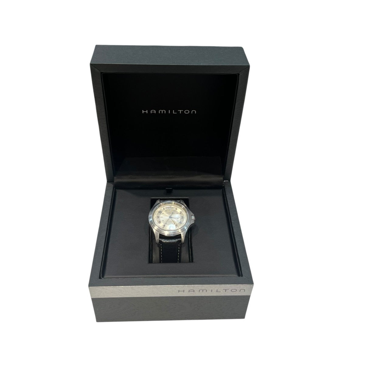 HAMILTON ハミルトン アイボリー ブラックレザーベルト 腕時計H644510 古着・中古-7枚目のアイテム画像