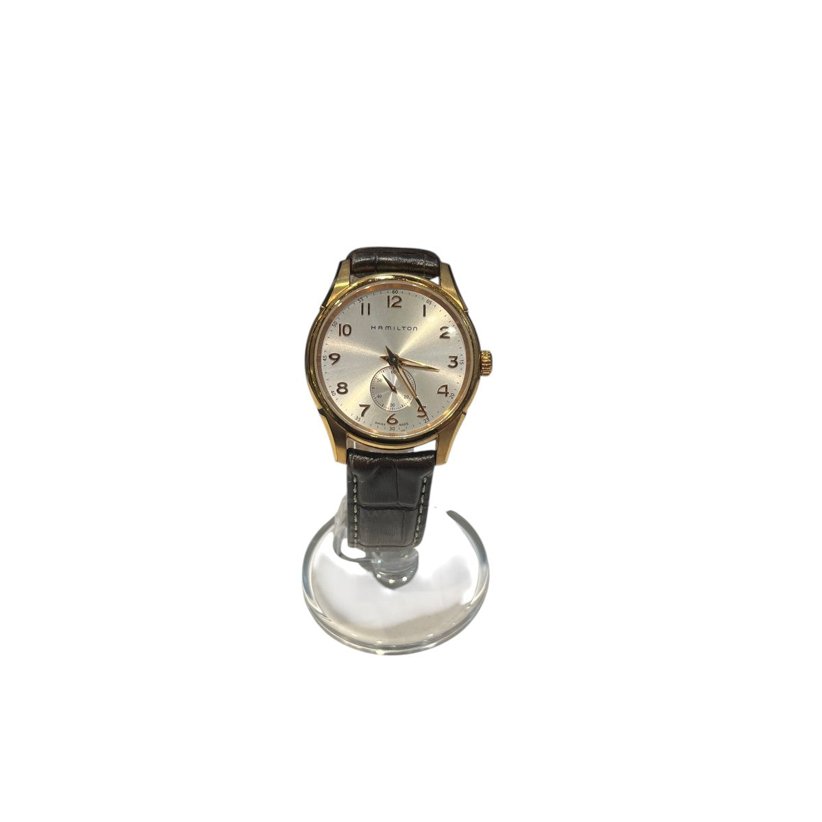 HAMILTON ハミルトン ジャズマスター腕時計 ホワイト ブラウンレザーベルトH384410 古着・中古-1枚目のアイテム画像