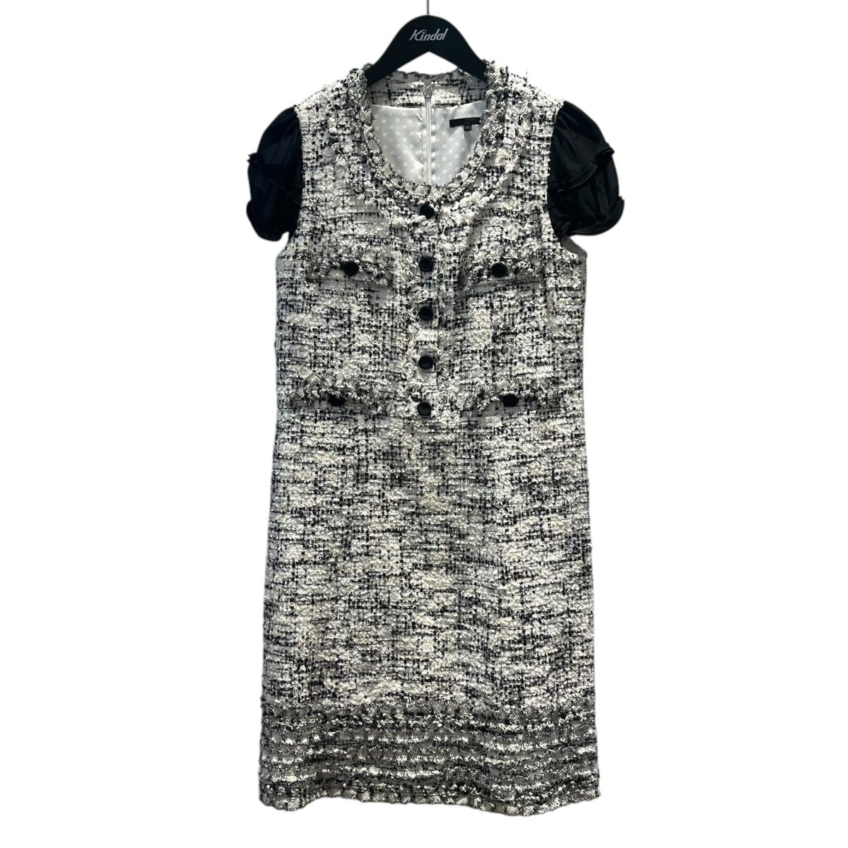 TO BE CHIC ツイード生地ワンピースW5J02-702-05 古着・中古-1枚目のアイテム画像