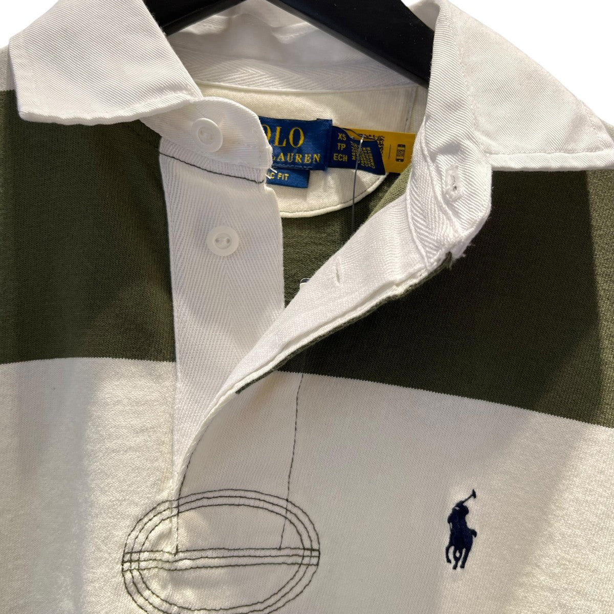 POLO RALPH LAUREN ワンポイントロゴ刺繍ラガーシャツ 古着・中古-3枚目のアイテム画像