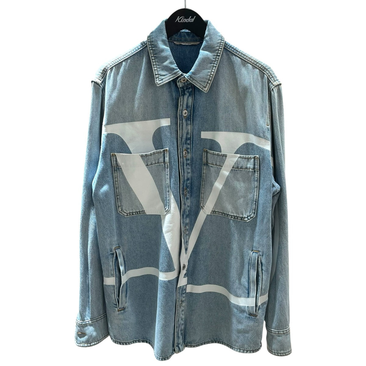 VALENTINO VロゴプリントデニムシャツジャケットTV3DB00G61E 古着・中古-1枚目のアイテム画像