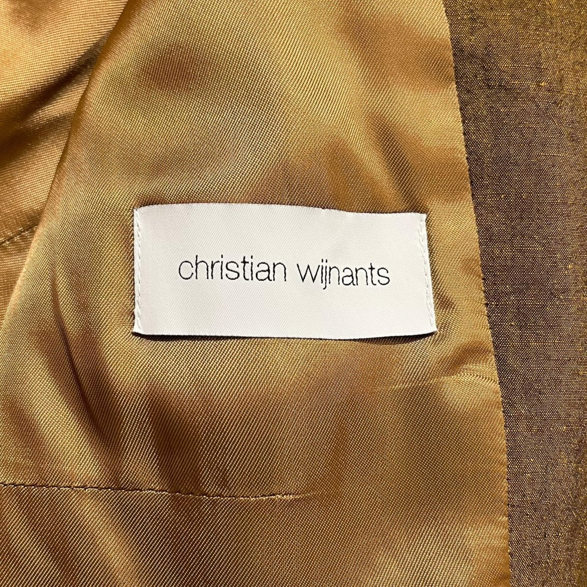 christian wijnants ウエストローブ付ノーカラージャケット 古着・中古-4枚目のアイテム画像
