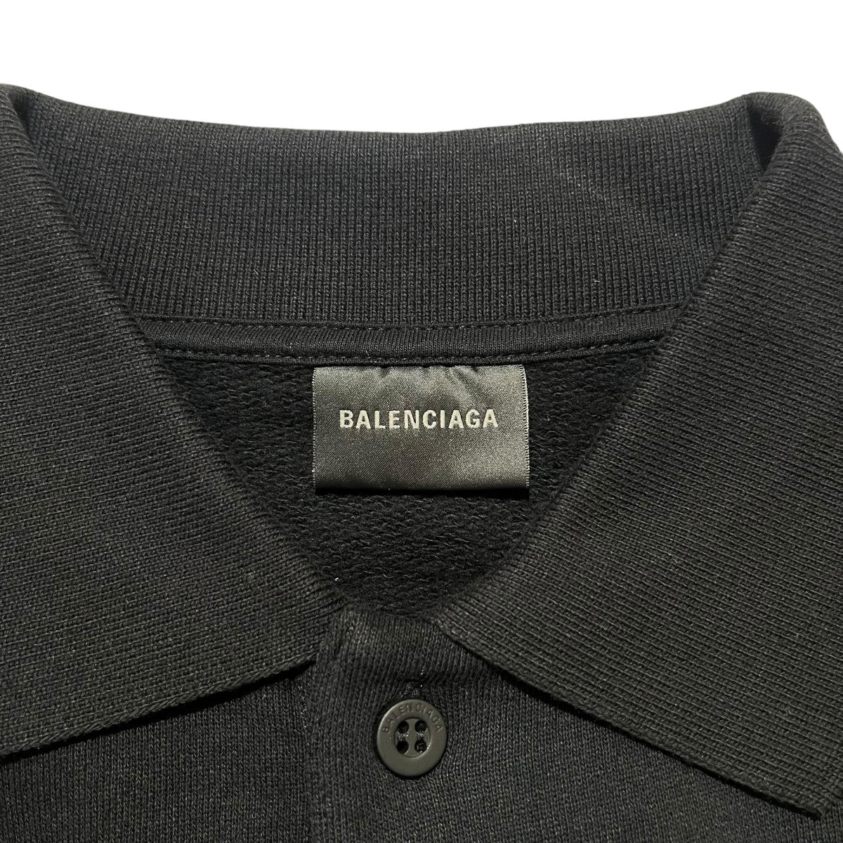 BALENCIAGA BBロゴ刺繍オーバーシルエット長袖ポロシャツ862371 古着・中古-6枚目のアイテム画像