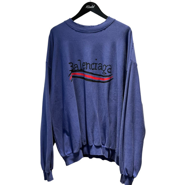 BALENCIAGA(バレンシアガ) ダメージ加工 キャンペーンロゴスウェット
