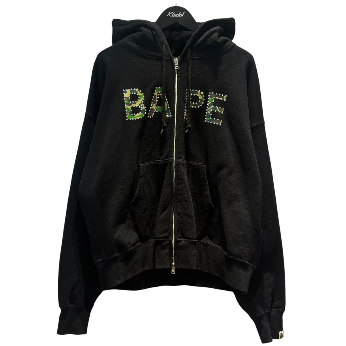 A BATHING APE 25SSABC CAMO CRYSTAL LOGO WIDE ZIP HOODIEジップパーカー 古着・中古-1枚目のアイテム画像