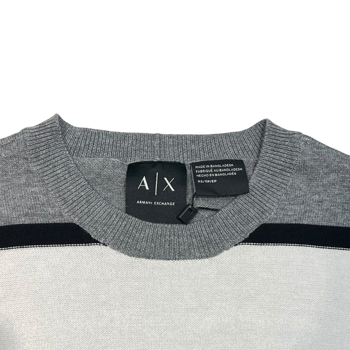 ARMANI EXCHANGE マルチボーダーニットセーター3ZZM1X ZMB1Z 古着・中古-3枚目のアイテム画像
