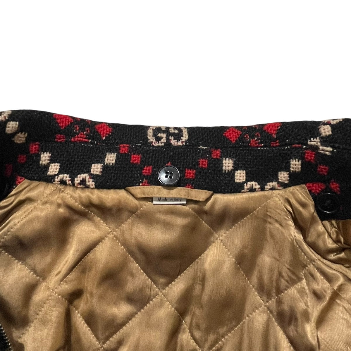 GUCCI ジップジャケット546330 19AW Macro GG diamond wool jacket 古着・中古-3枚目のアイテム画像