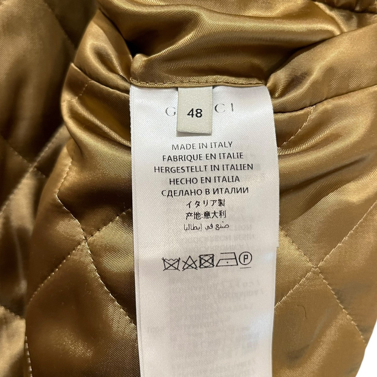 GUCCI ジップジャケット546330 19AW Macro GG diamond wool jacket 古着・中古-5枚目のアイテム画像