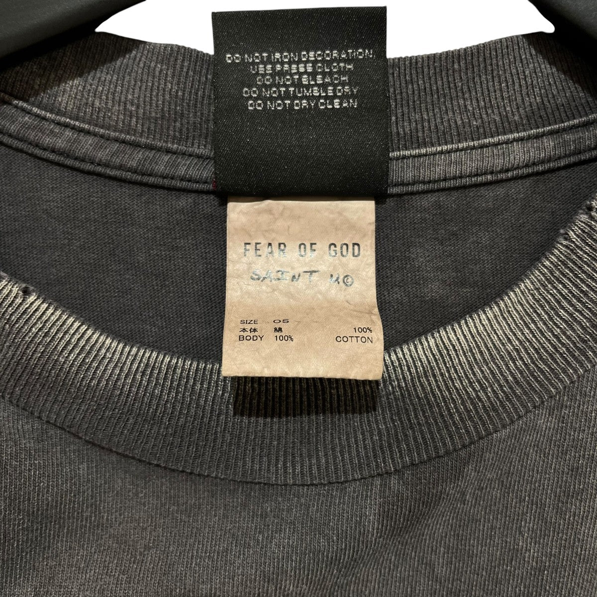 SAINT MICHAEL×FEAR OF GOD ヴィンテージ加工 FG SS TEE半袖TシャツSM-HR8-0000-C01 古着・中古-5枚目のアイテム画像