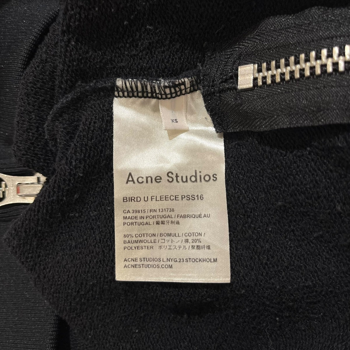 ACNE STUDIOS 裾サイドジップスウェットBIRD U FLEECE 古着・中古-6枚目のアイテム画像