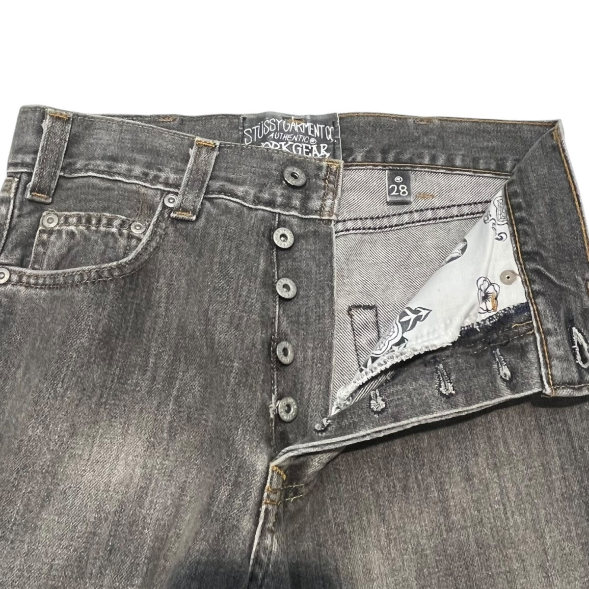 stussy ダメージ加工デニムパンツ016311 古着・中古-3枚目のアイテム画像