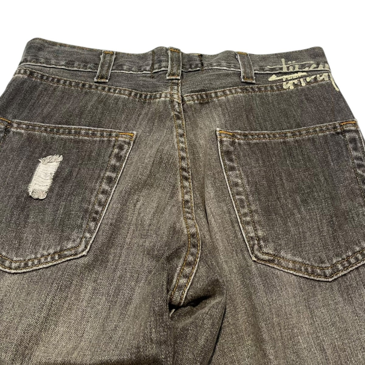stussy ダメージ加工デニムパンツ016311 古着・中古-4枚目のアイテム画像