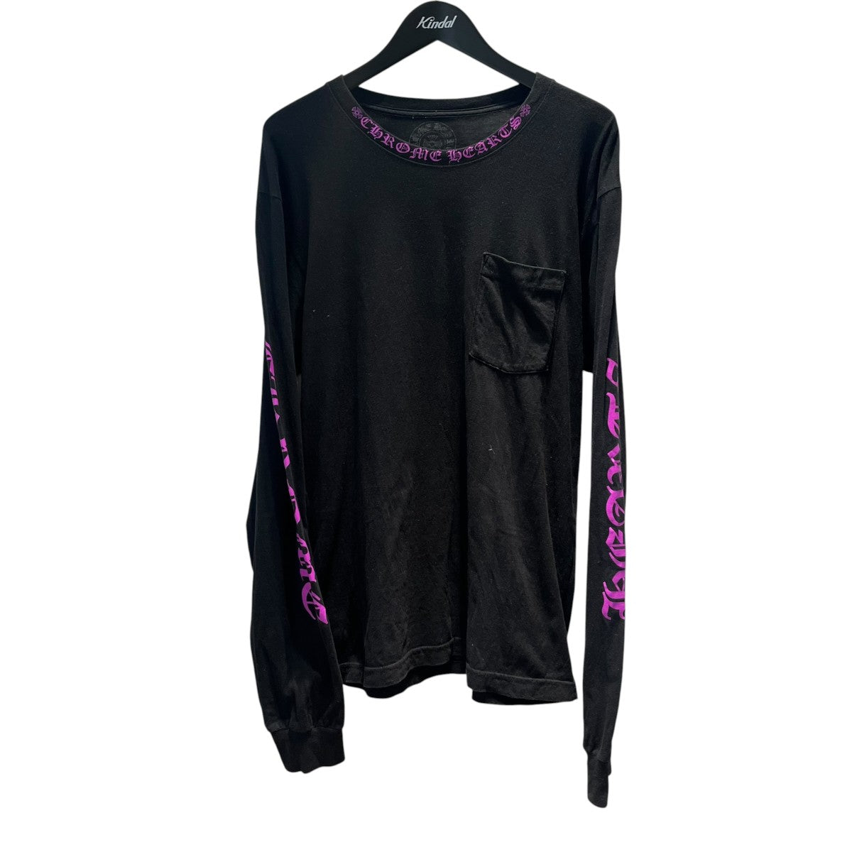 CHROME HEARTS OLD ENGLISH NECK LOGO L／S POCKET T長袖カットソー 古着・中古-1枚目のアイテム画像