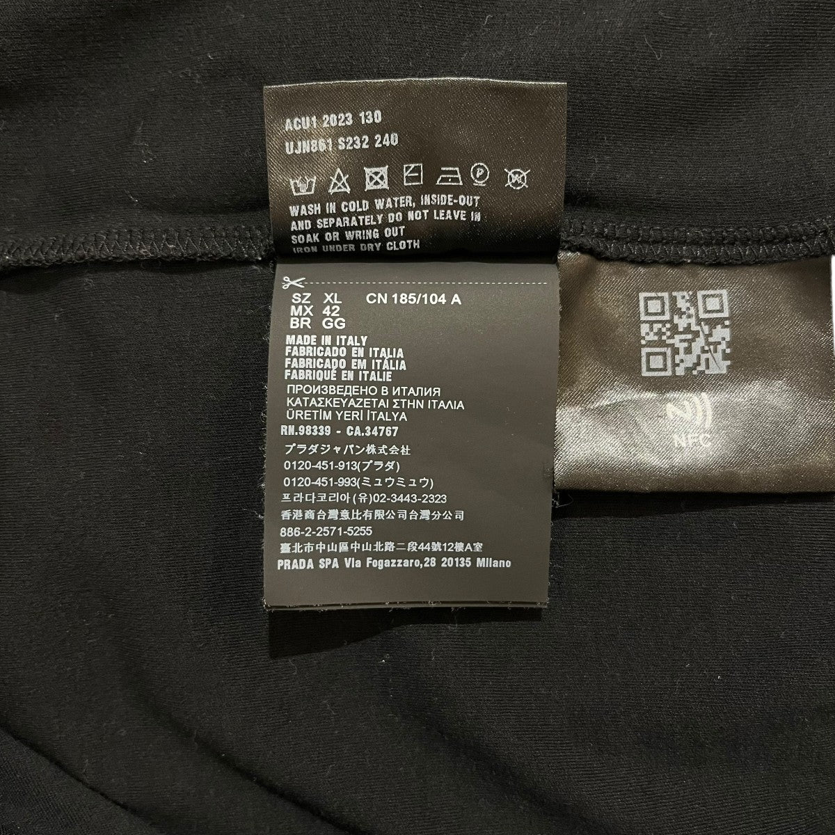 PRADA トライアングル ロゴ TシャツUJN861 古着・中古-6枚目のアイテム画像
