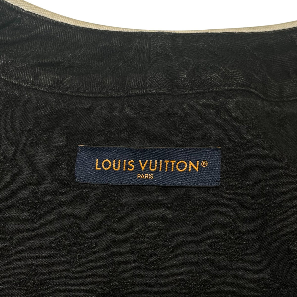 LOUIS VUITTON 23AWモノグラム柄 ウォッシュ加工デニム ベースボールシャツHPS12W 古着・中古-6枚目のアイテム画像