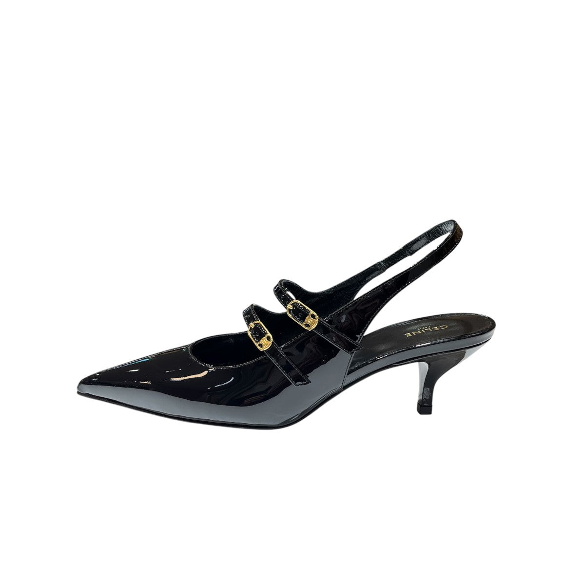 CELINE JUDY DOUBLE STRAP MARY JANEトリオンフバックル ストラップミュールサンダル 古着・中古-2枚目のアイテム画像