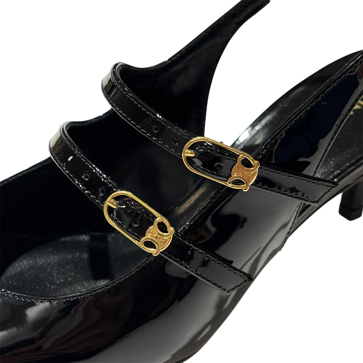 CELINE JUDY DOUBLE STRAP MARY JANEトリオンフバックル ストラップミュールサンダル 古着・中古-7枚目のアイテム画像