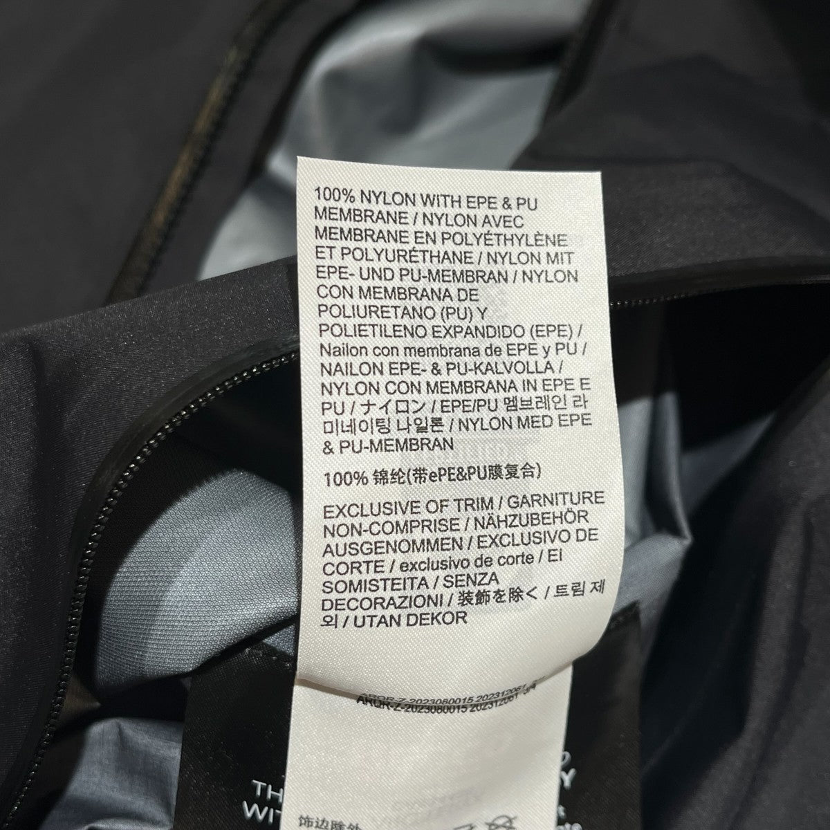 ARC’TERYX GORE-TEX BETA SLナイロンジャケットX000010553 古着・中古-9枚目のアイテム画像