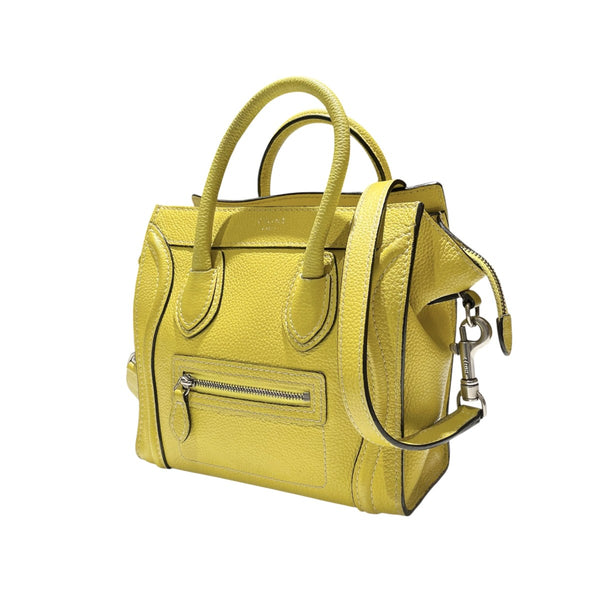 CELINE ラゲージ ナノ ショッパー イエロー CELINE(セリーヌ) ラゲージ ナノショッパー 2WAYバッグ ハンドバッグ