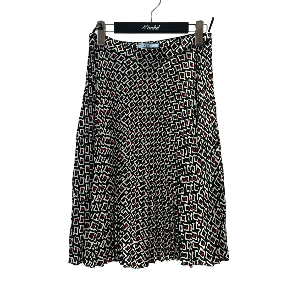 PRADA 総柄プリーツスカートP158N 古着・中古-1枚目のアイテム画像