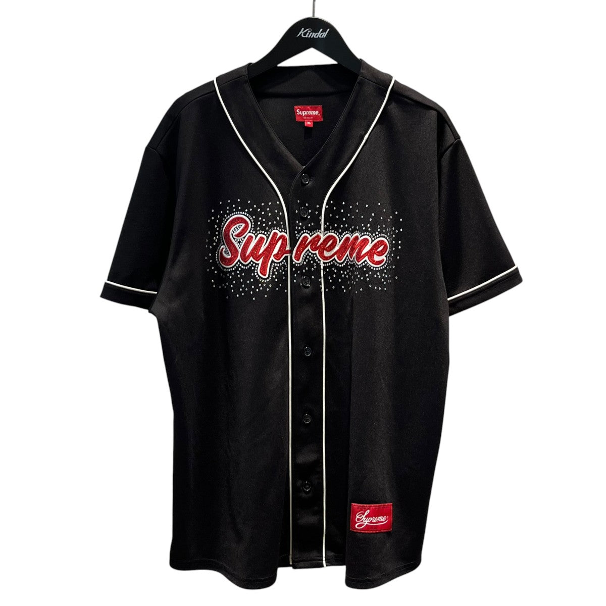 Supreme ベースボールシャツ20SS Rhinestone Baseball Jersey 古着・中古-1枚目のアイテム画像