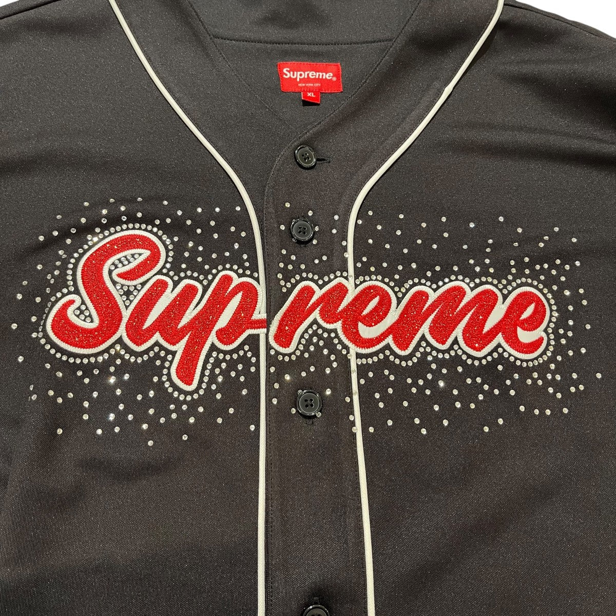 Supreme ベースボールシャツ20SS Rhinestone Baseball Jersey 古着・中古-3枚目のアイテム画像